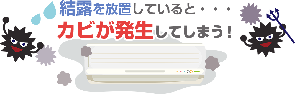 結露を放置していると・・・カビが発生してしまう！