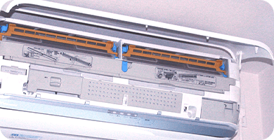 お掃除機能付きエアコン