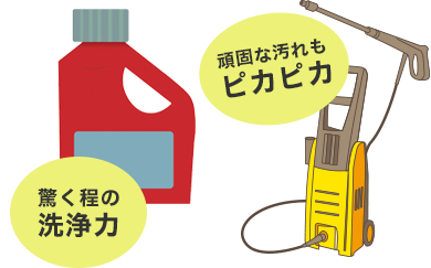 専用の道具・洗剤を使用！